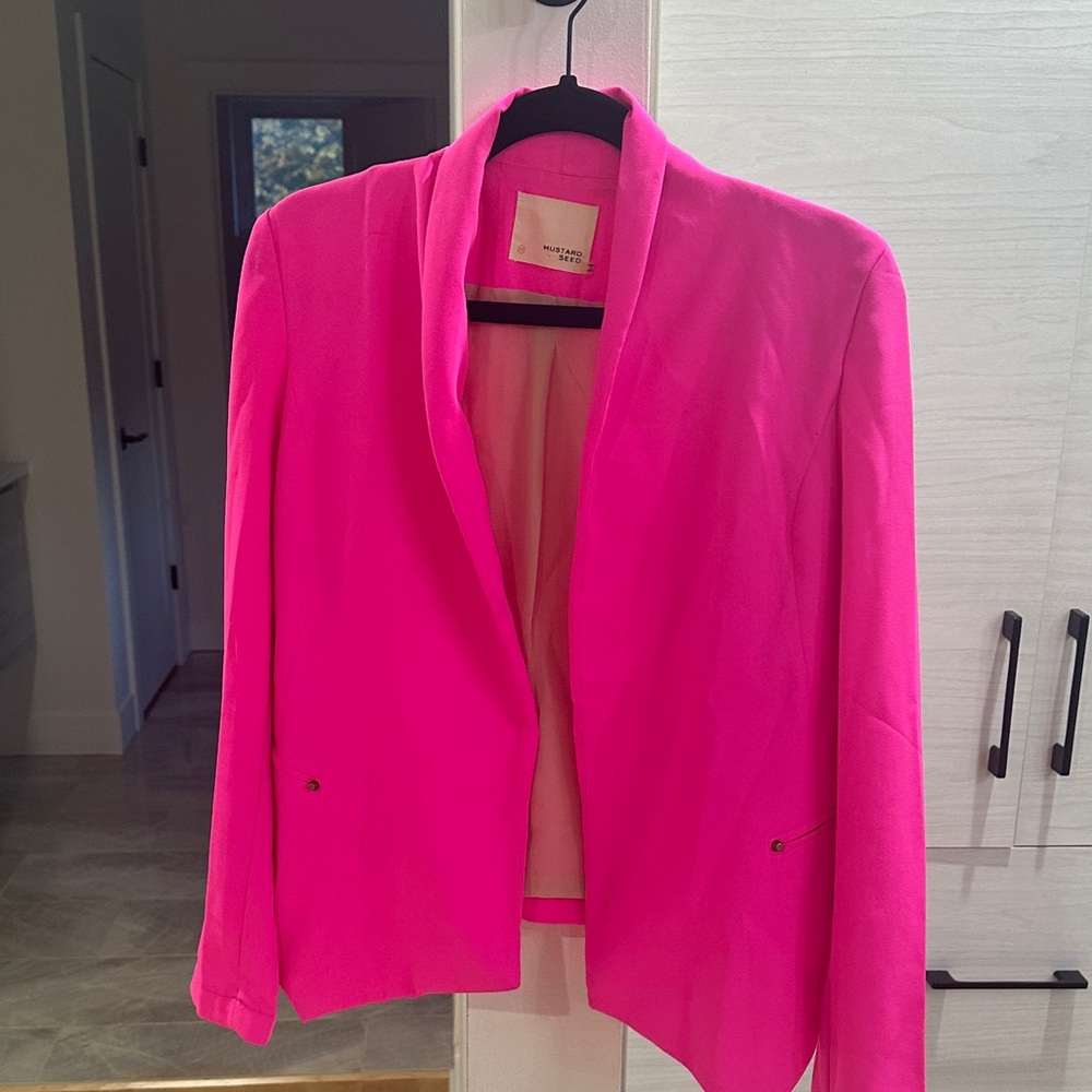 Mustard Seed Vibrant Pink Blazer
